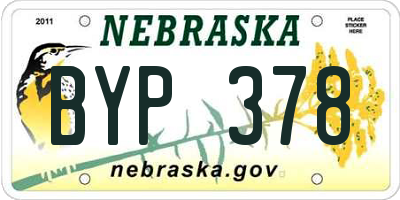 NE license plate BYP378