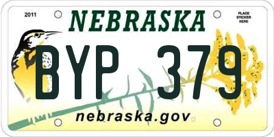NE license plate BYP379