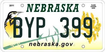 NE license plate BYP399