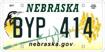 NE license plate BYP414