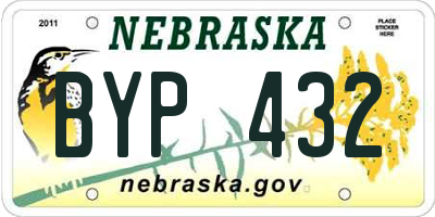 NE license plate BYP432