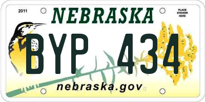 NE license plate BYP434