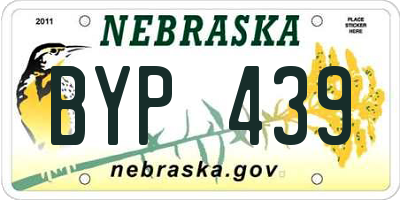 NE license plate BYP439
