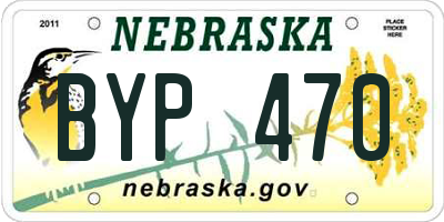 NE license plate BYP470