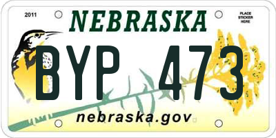NE license plate BYP473
