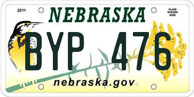 NE license plate BYP476