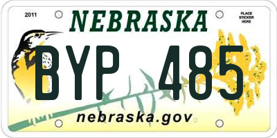 NE license plate BYP485