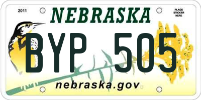 NE license plate BYP505