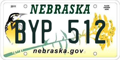 NE license plate BYP512