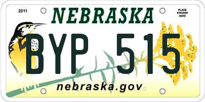 NE license plate BYP515