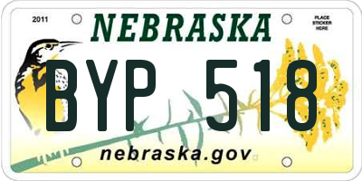 NE license plate BYP518