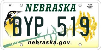 NE license plate BYP519
