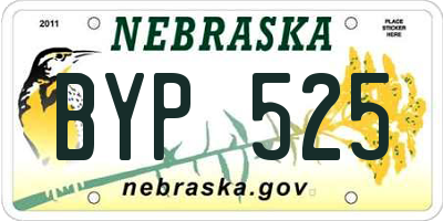 NE license plate BYP525