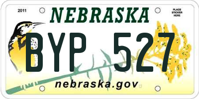 NE license plate BYP527