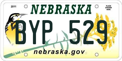 NE license plate BYP529