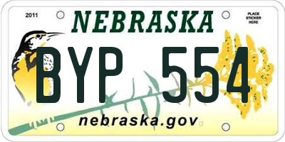 NE license plate BYP554