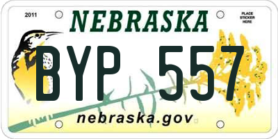 NE license plate BYP557