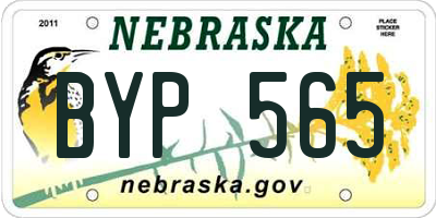 NE license plate BYP565