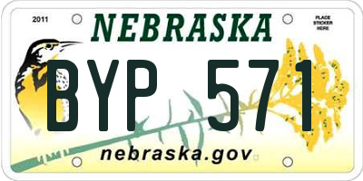 NE license plate BYP571