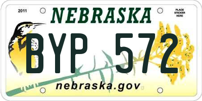 NE license plate BYP572