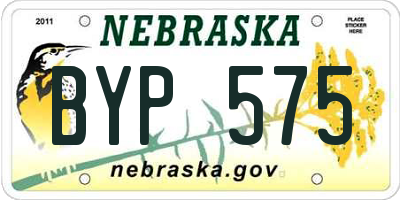 NE license plate BYP575