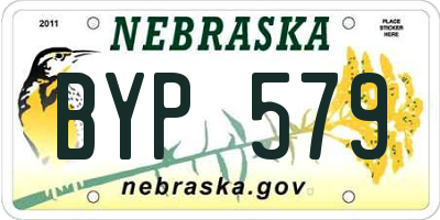 NE license plate BYP579