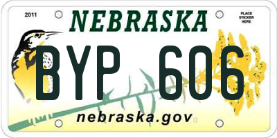 NE license plate BYP606