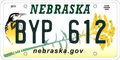 NE license plate BYP612