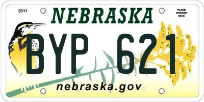 NE license plate BYP621