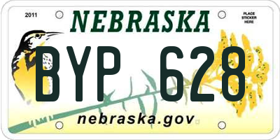 NE license plate BYP628