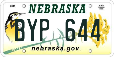 NE license plate BYP644
