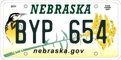 NE license plate BYP654