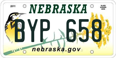 NE license plate BYP658