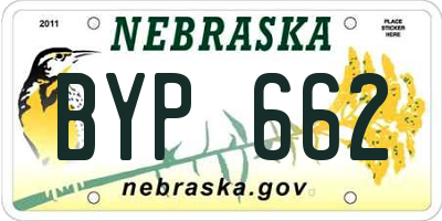 NE license plate BYP662