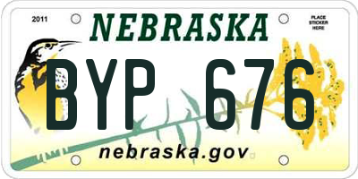 NE license plate BYP676
