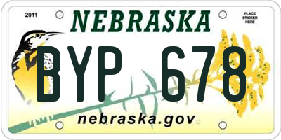 NE license plate BYP678