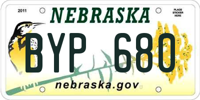 NE license plate BYP680