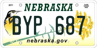 NE license plate BYP687