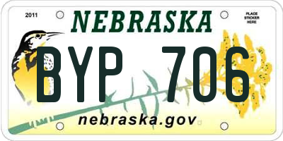 NE license plate BYP706