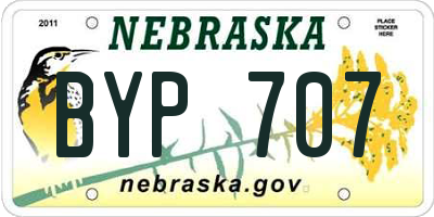 NE license plate BYP707