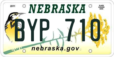 NE license plate BYP710