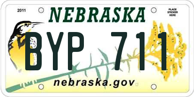 NE license plate BYP711