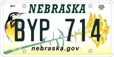 NE license plate BYP714