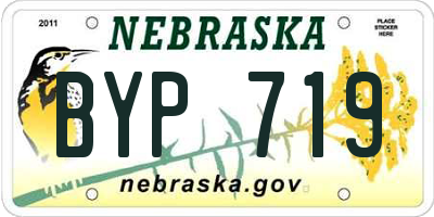 NE license plate BYP719