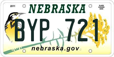NE license plate BYP721