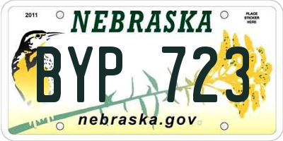 NE license plate BYP723