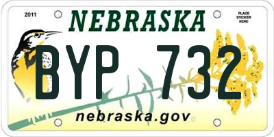 NE license plate BYP732