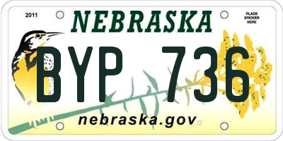 NE license plate BYP736