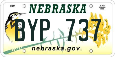 NE license plate BYP737