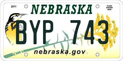 NE license plate BYP743